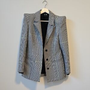 Ivy Park Black and White Houndstooth Blazer